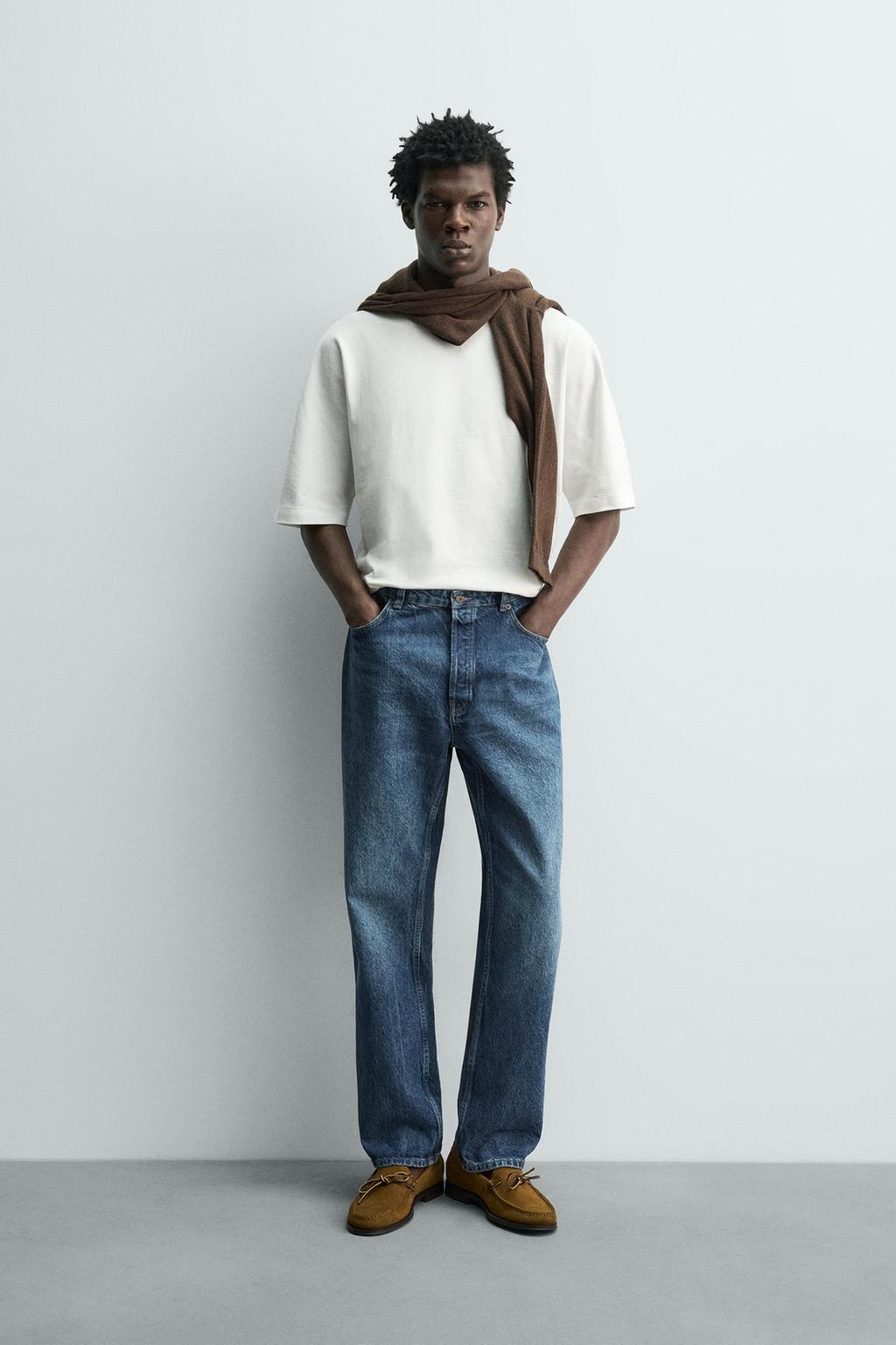 ФУТБОЛКА КЛАССИЧЕСКОГО КРОЯ С ЭФФЕКТОМ ПОТЕРТОСТИ