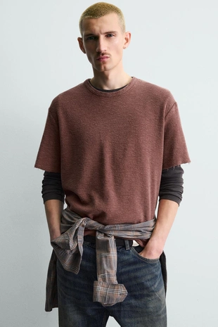 Майка из вязаного хлопкового трикотажа- Заказать в России