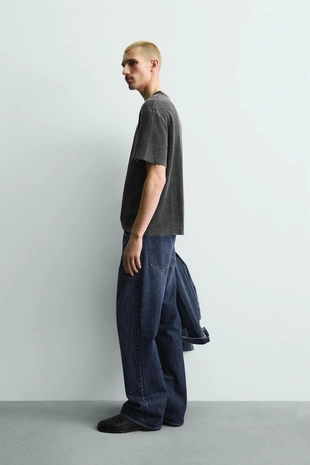 Майка из вязаного хлопка с эффектом потертости- Заказать в России