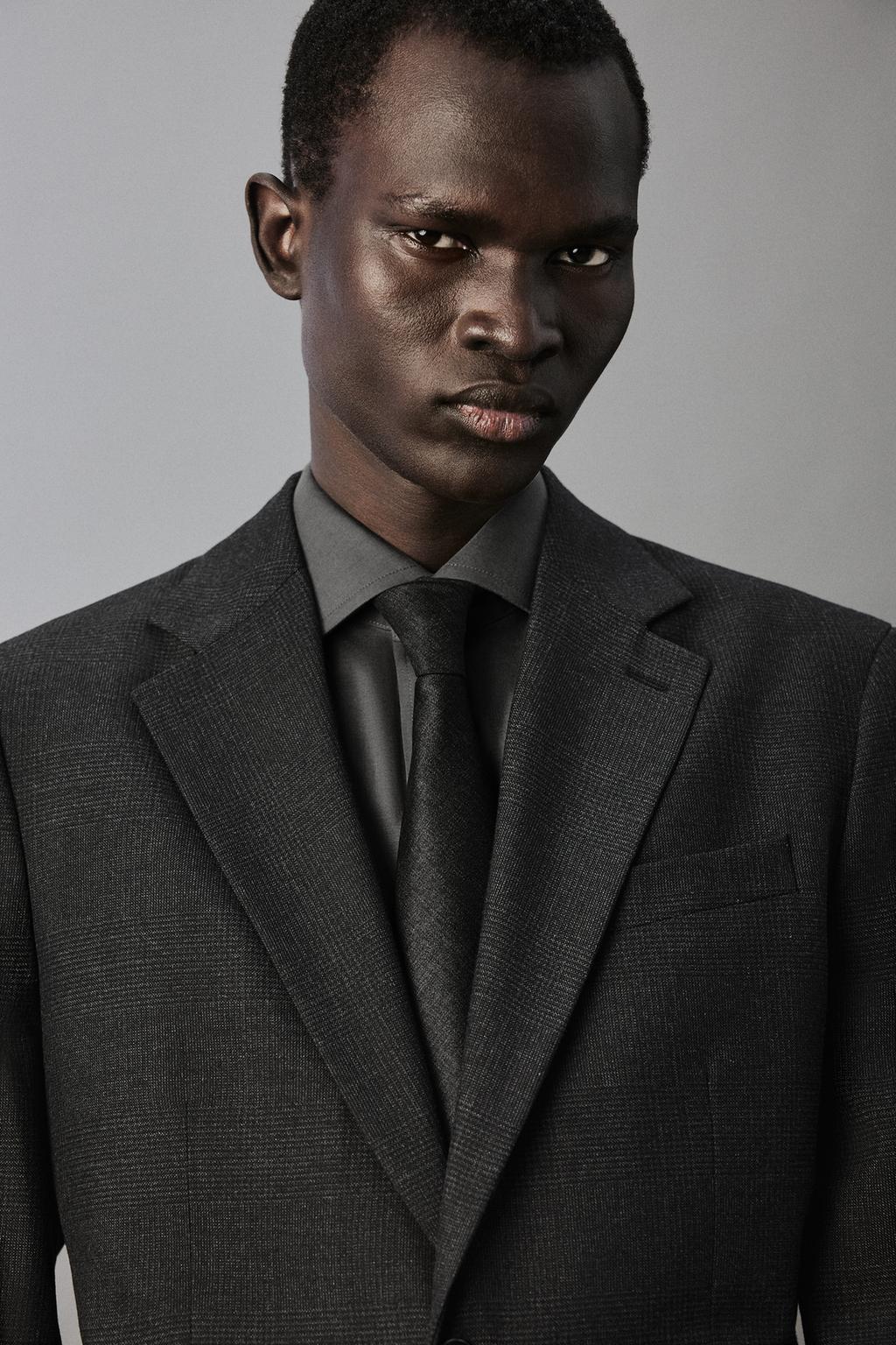 КОСТЮМНЫЕ БРЮКИ В КЛЕТКУ ИЗ РЕЛЬЕФНОЙ ТКАНИ