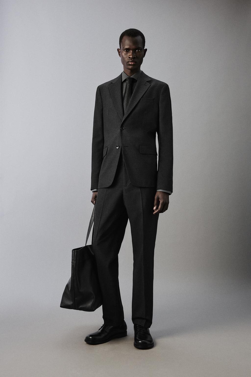 КОСТЮМНЫЕ БРЮКИ В КЛЕТКУ ИЗ РЕЛЬЕФНОЙ ТКАНИ