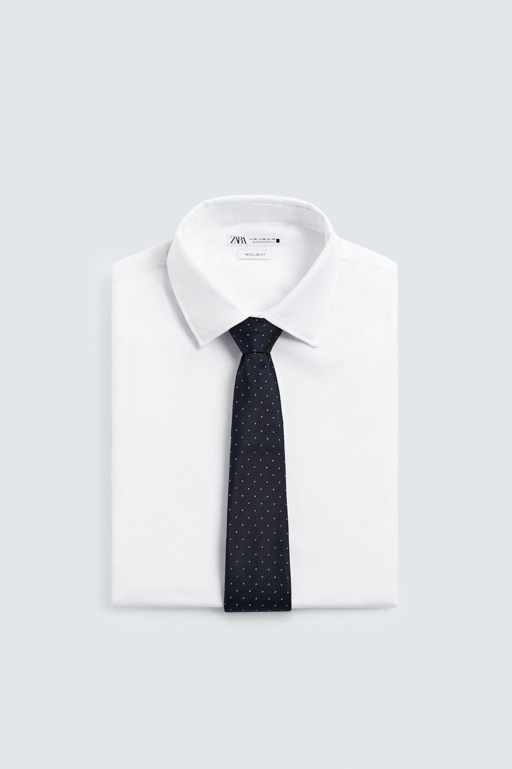 ГАЛСТУК 100% ШЕЛК В ГОРОШЕК