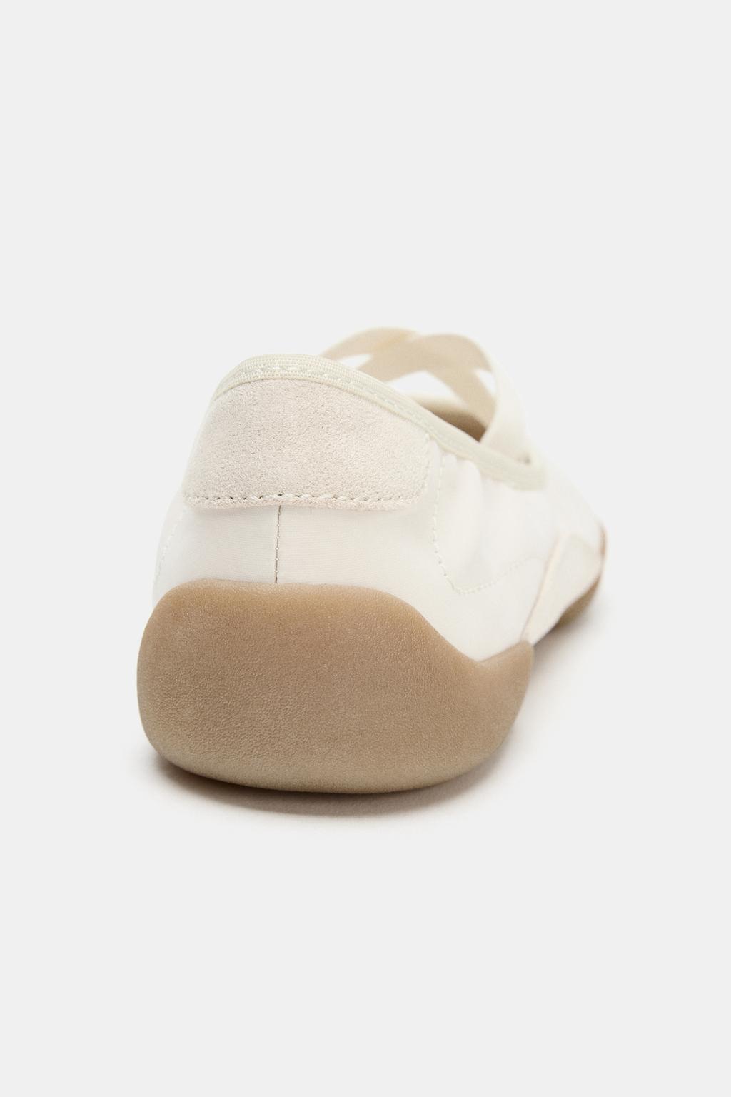 БАЛЕТКИ В СПОРТИВНОМ СТИЛЕ С ЭЛАСТИЧНЫМИ РЕМЕШКАМИ