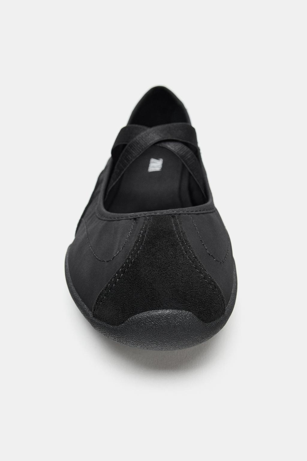 БАЛЕТКИ В СПОРТИВНОМ СТИЛЕ С ЭЛАСТИЧНЫМИ РЕМЕШКАМИ