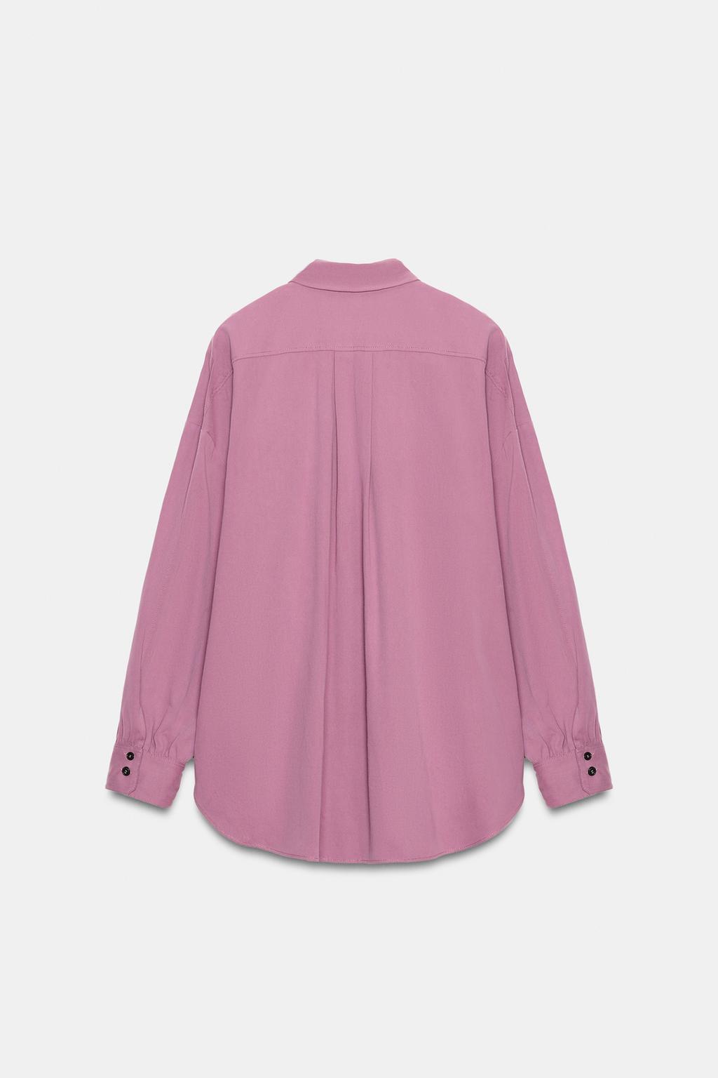 РУБАШКА ОВЕРСАЙЗ С ВОРОТНИКОМ-СТОЙКОЙ