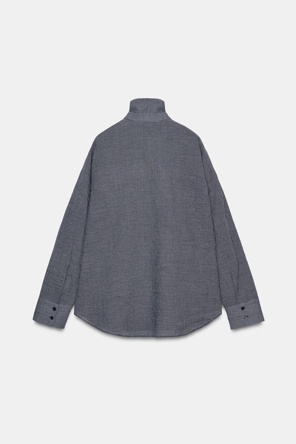 РУБАШКА В КЛЕТКУ С ПЛАТКОМ — ZW COLLECTION