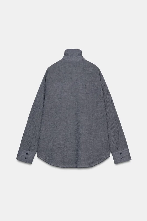 РУБАШКА В КЛЕТКУ С ПЛАТКОМ — коллекция Zara «ZW»