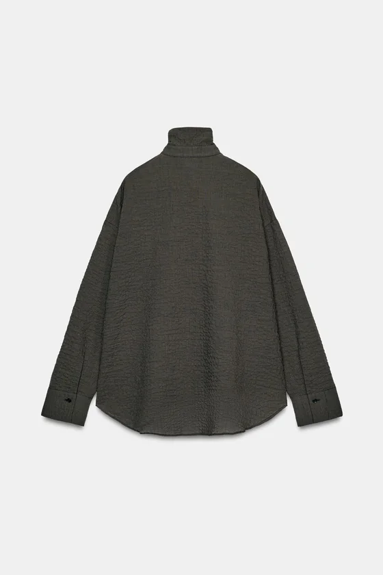 РУБАШКА В КЛЕТКУ С ПЛАТКОМ — коллекция Zara «ZW»