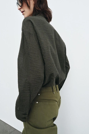 Рубашка в клетку с платком — ZW COLLECTION