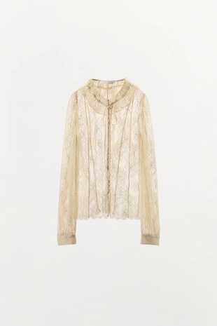 Кружевная рубашка на пуговицах — ZW COLLECTION LIMITED EDITION- Заказать в России