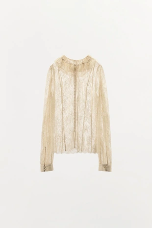 Кружевная рубашка на пуговицах — ZW COLLECTION LIMITED EDITION- Заказать в России