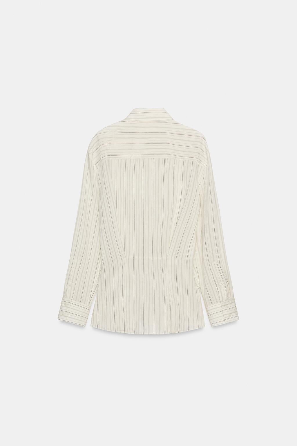 РУБАШКА В ПОЛОСКУ СО СКЛАДКАМИ — ZW COLLECTION LIMITED EDITION