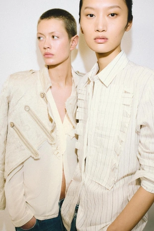 Рубашка в полоску со складками — ZW COLLECTION LIMITED EDITION- Заказать в России