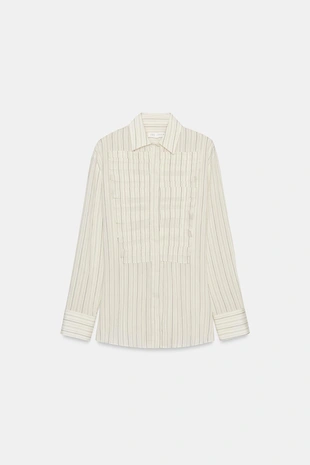 Рубашка в полоску со складками — ZW COLLECTION LIMITED EDITION- Заказать в России