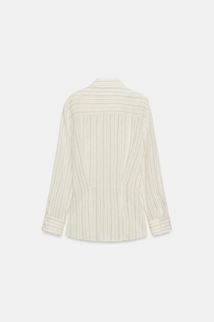 Рубашка в полоску со складками — ZW COLLECTION LIMITED EDITION- Заказать в России