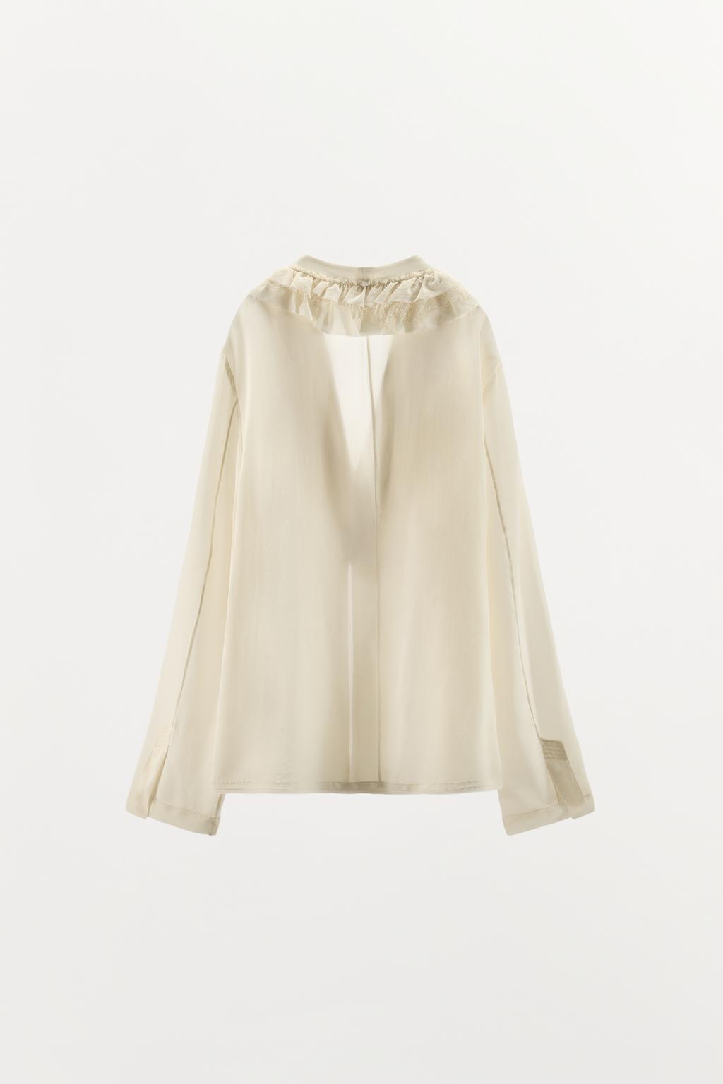 СТРУЯЩАЯСЯ РУБАШКА С ВОЛАНАМИ — ZW COLLECTION LIMITED EDITION