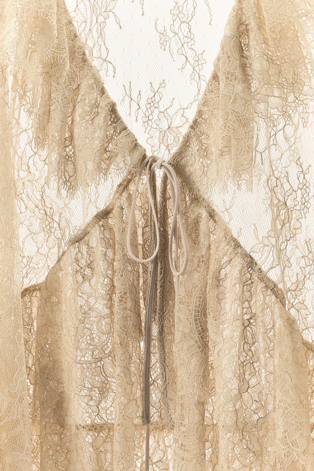 РУБАШКА ИЗ КРУЖЕВА С ВОЛАНАМИ — ZW COLLECTION LIMITED EDITION