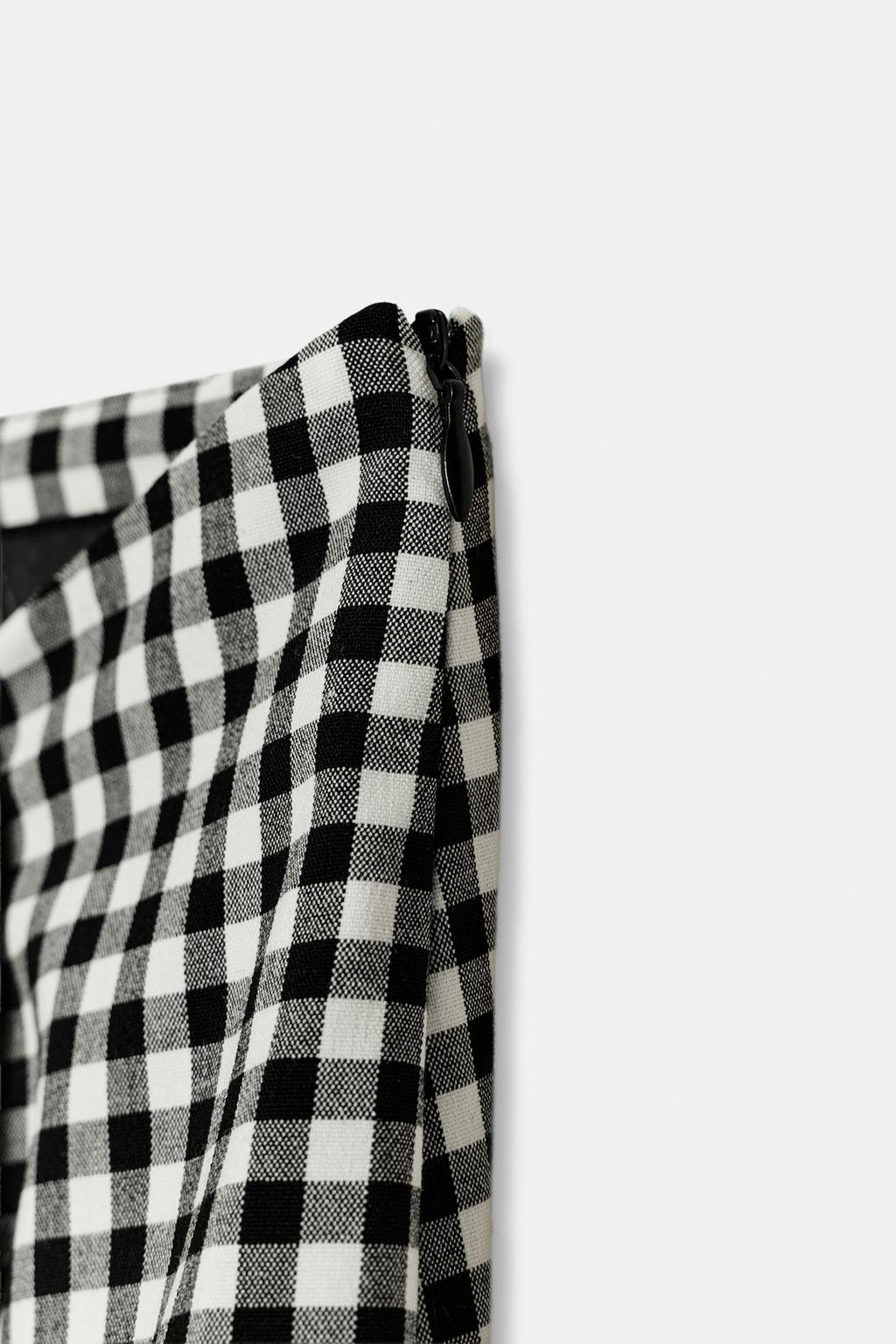 ЮБКА ВИШИ В КЛЕТКУ СО СБОРКАМИ