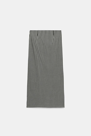 Юбка виши в клетку со сборками- Заказать в России