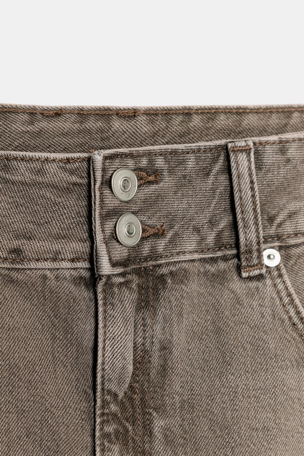 ЦВЕТНАЯ ДЖИНСОВАЯ МИНИ-ЮБКА TRF