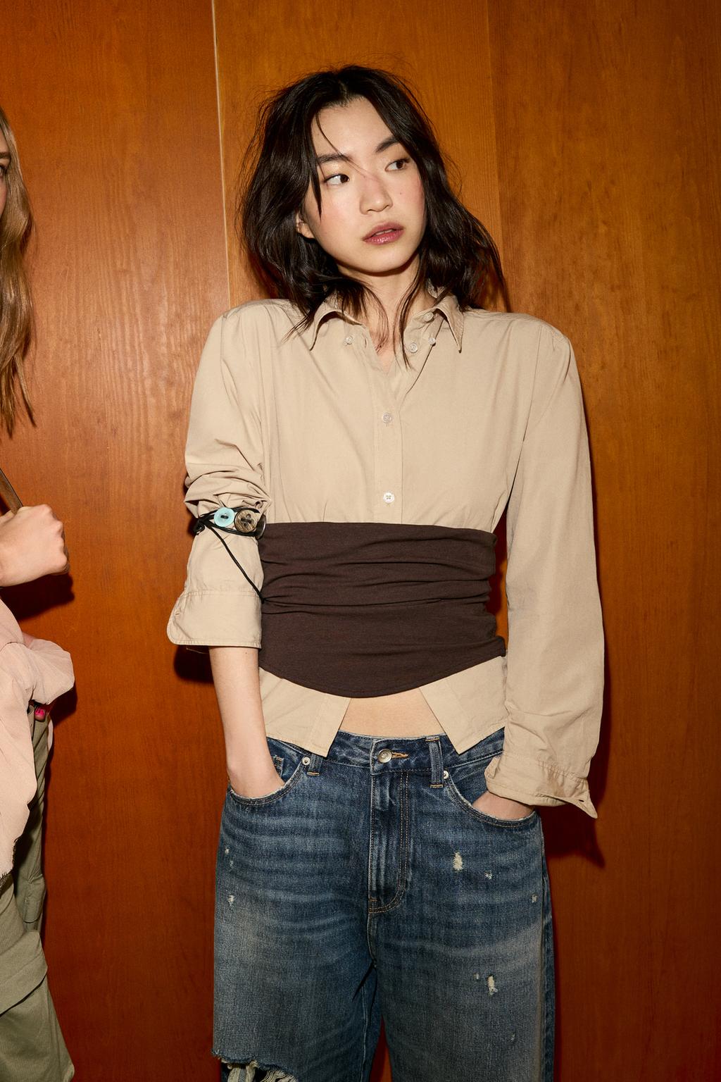 ДЖИНСОВЫЕ ШОРТЫ TRF СО СРЕДНЕЙ ПОСАДКОЙ И РАЗРЕЗАМИ