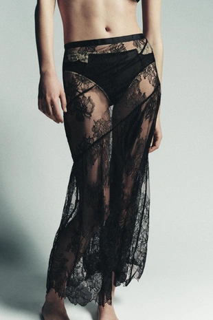 Кружевная юбка миди- Заказать в России