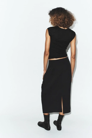 Юбка миди со складками- Заказать в России