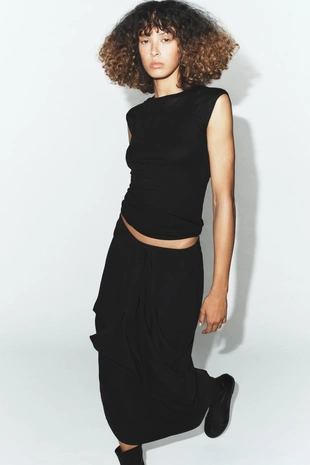 Юбка миди со складками- Заказать в России