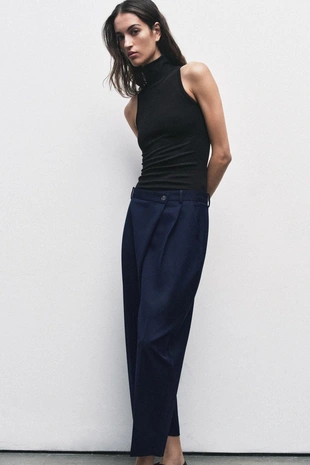 Брюки с перекрестным поясом- Заказать в России