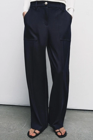 Прямые брюки с декоративной строчкой- Заказать в России