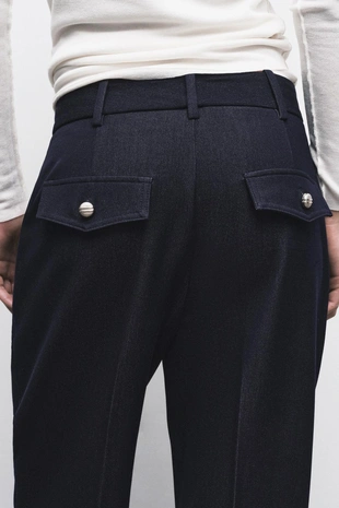 Прямые брюки с декоративной строчкой- Заказать в России