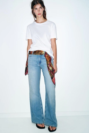 Шарф из вискозы с цветочным принтом- Заказать в России