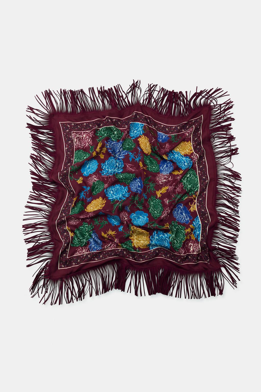 ПЛАТОК С ШЕЛКОВЫМ ПРИНТОМ