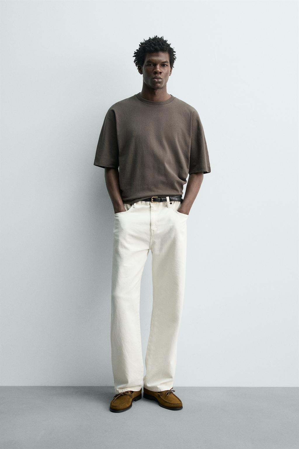 ФУТБОЛКА КЛАССИЧЕСКОГО КРОЯ С ЭФФЕКТОМ ПОТЕРТОСТИ