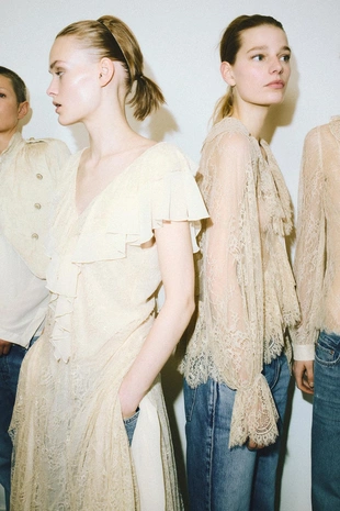 Платье с воланами и кружевом — ZW COLLECTION- Заказать в России