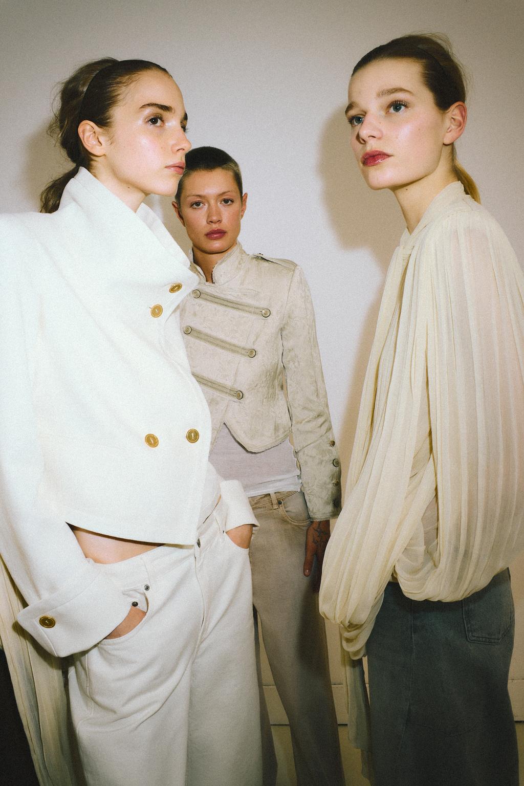 УКОРОЧЕННАЯ КОМБИНИРОВАННАЯ КУРТКА — ZW COLLECTION LIMITED EDITION