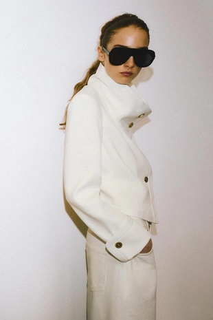 Укороченная комбинированная куртка — ZW COLLECTION LIMITED EDITION- Заказать в России