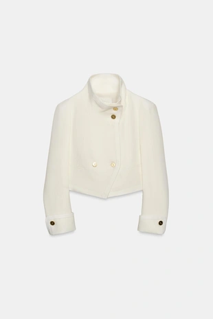 Укороченная комбинированная куртка — ZW COLLECTION LIMITED EDITION- Заказать в России