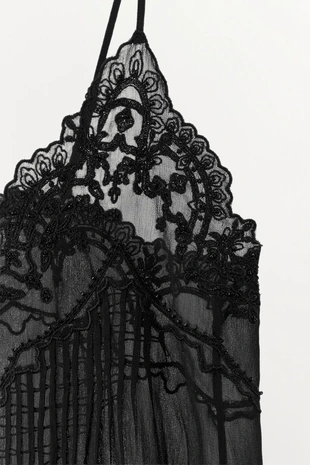 Топ в бельевом стиле с вышивкой и бусинами — ZW COLLECTION- Заказать в России