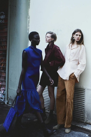 Комбинированное платье миди- Заказать в России