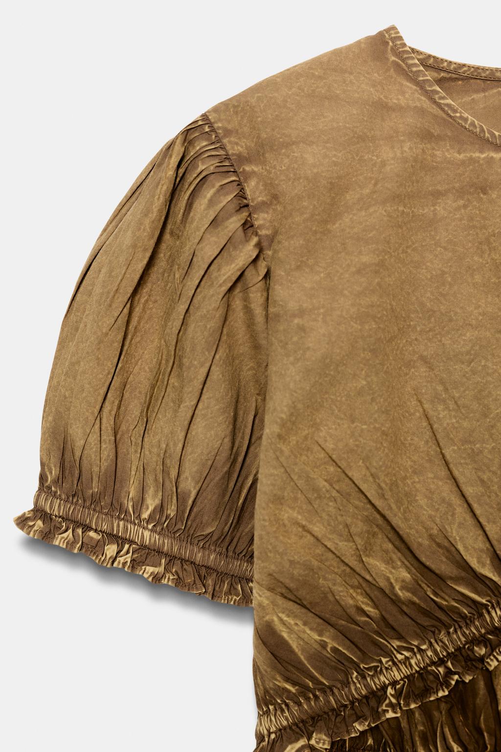 КРОП-ТОП ИЗ ВЫСТИРАННОГО ПОПЛИНА