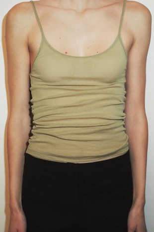 Топ из хлопка SUPIMA® на бретелях- Заказать в России