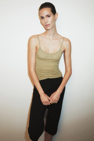 Топ из хлопка SUPIMA® на бретелях- Заказать в России