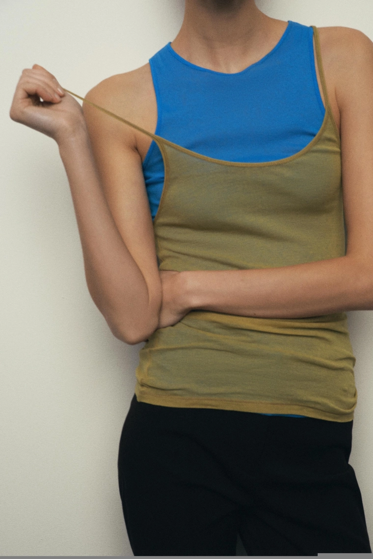 Топ на тонких бретельках из хлопка supima®