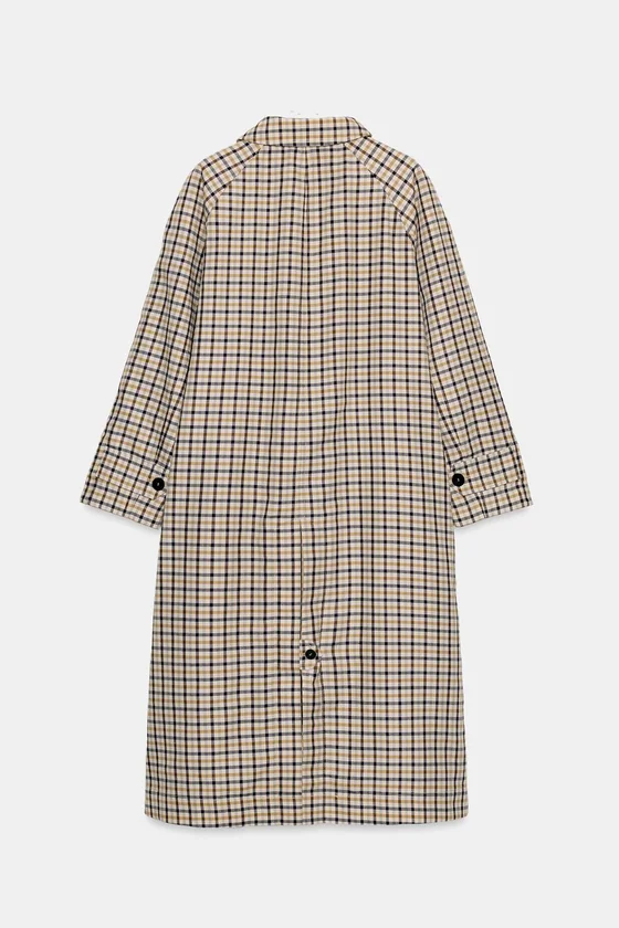 ДВУСТОРОННИЙ ТРЕНЧ В КЛЕТКУ — коллекция Zara «ZW»