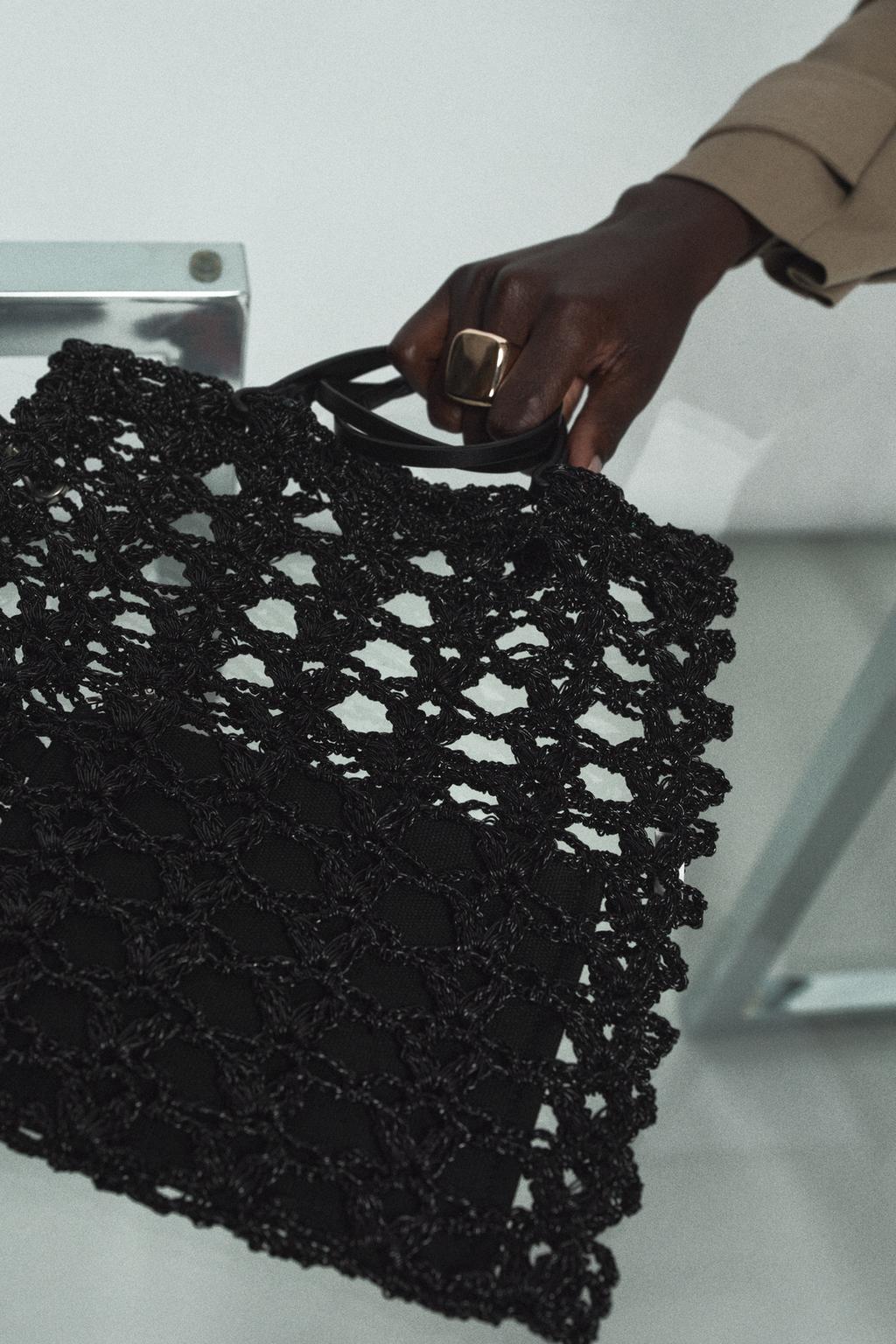 ВЯЗАНАЯ МИНИ-СУМКА-ШОПЕР