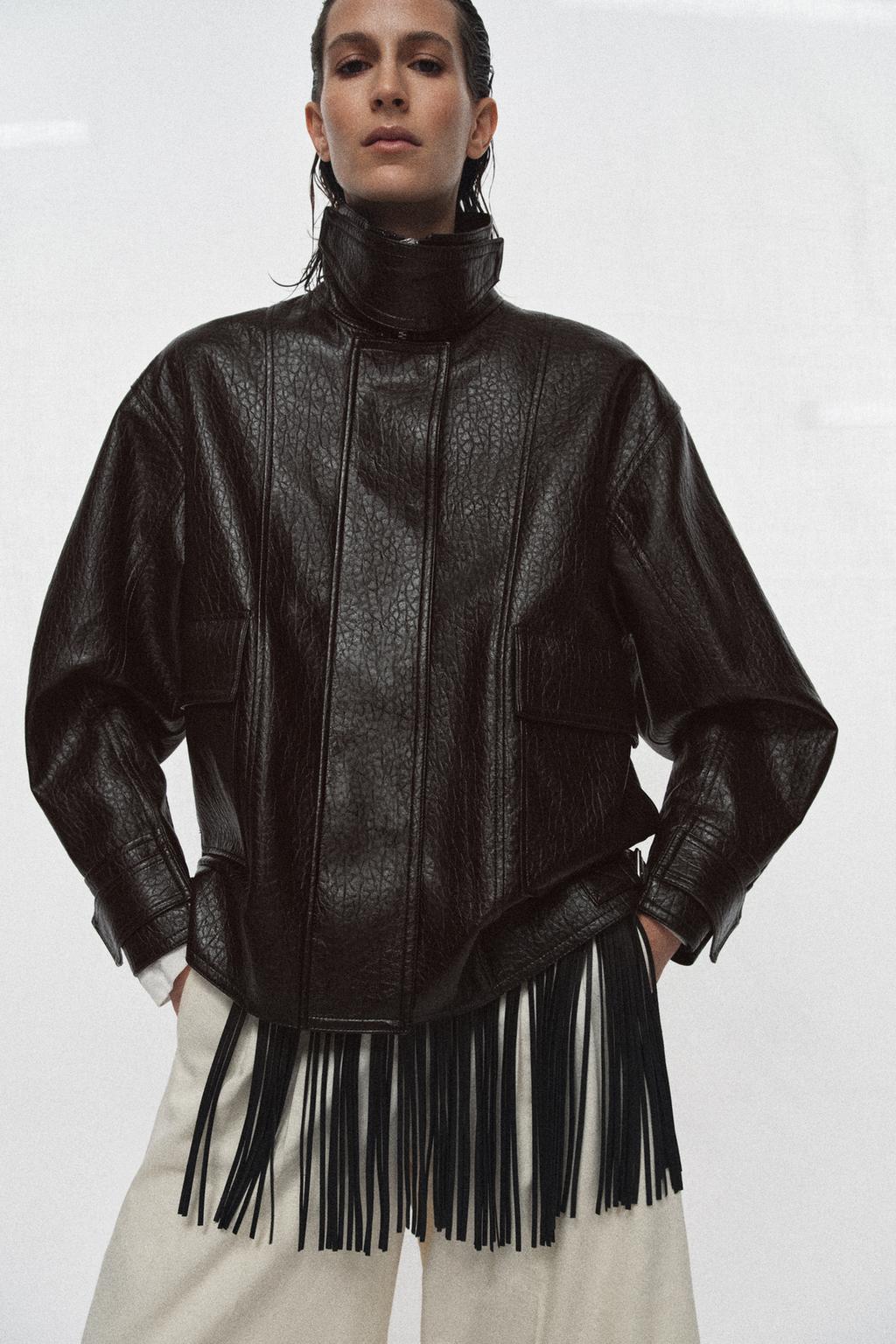 КУРТКА ИЗ ИСКУССТВЕННОЙ КОЖИ — ZW COLLECTION