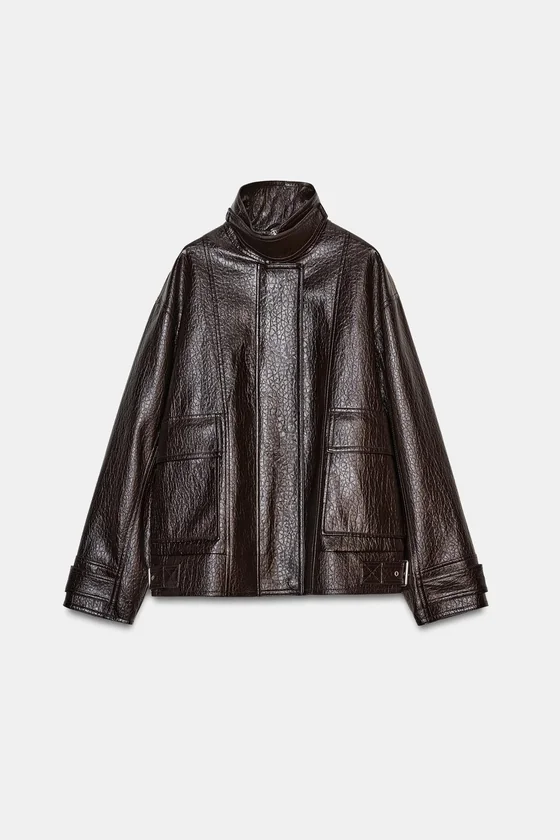 КУРТКА ИЗ ИСКУССТВЕННОЙ КОЖИ — коллекция Zara «ZW»