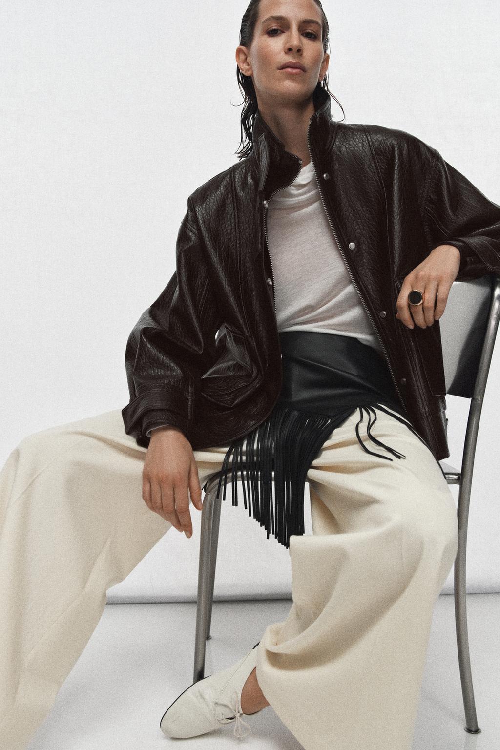 КУРТКА ИЗ ИСКУССТВЕННОЙ КОЖИ — ZW COLLECTION