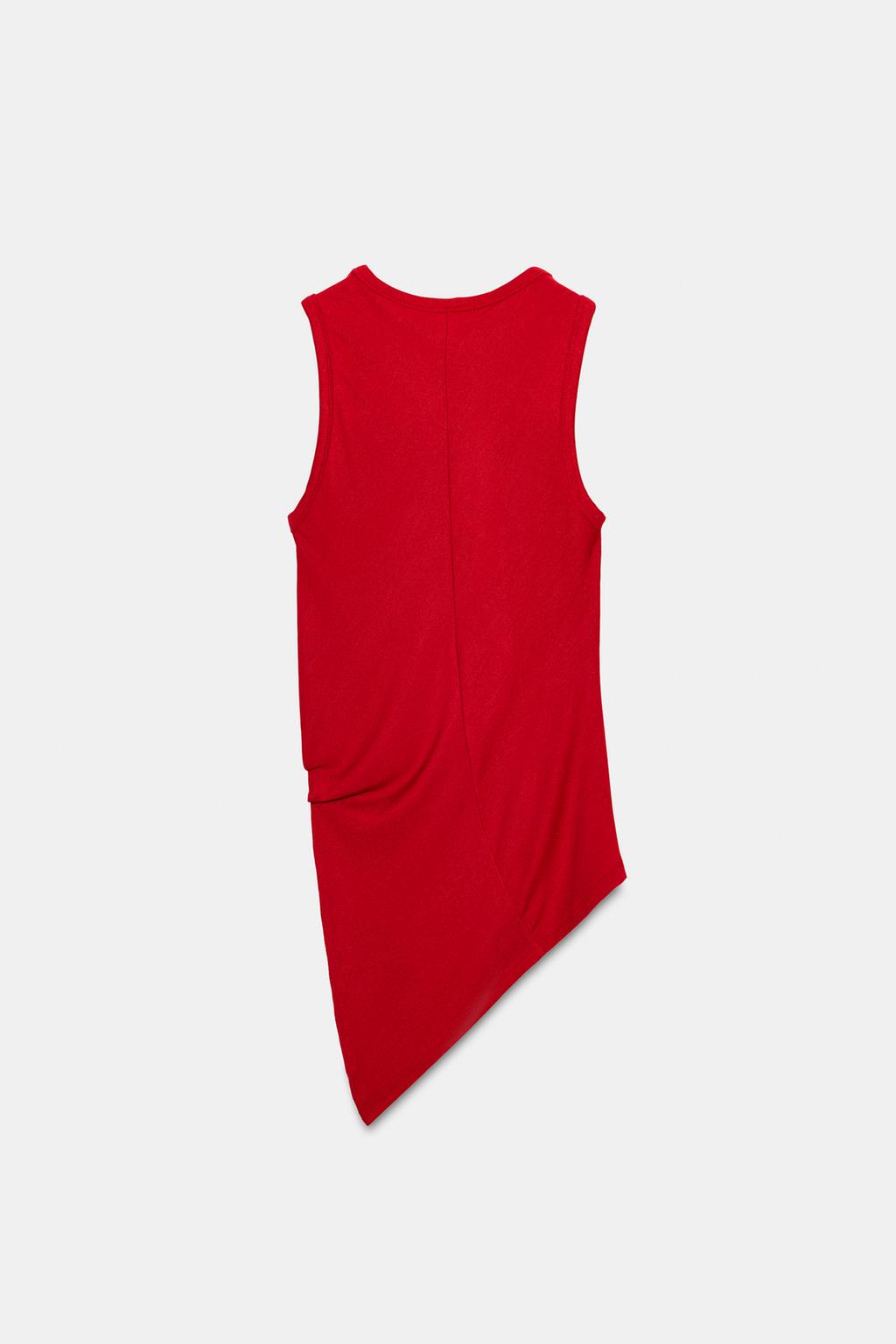 ДРАПИРОВАННЫЙ ТОП БЕЗ РУКАВОВ